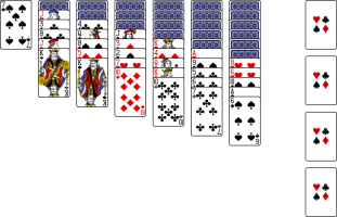 Klondike Solitaire turn one — play for free